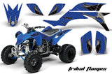 ATV Graphics Kit Quad Decal Sticker Wrap For Yamaha YFZ450 2004-2013 TRIBAL BLACK BLUE