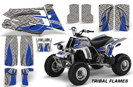 ATV Graphics Kit Quad Decal Sticker Wrap For Yamaha Banshee 350 1987-2005 TRIBAL BLUE SILVER-atv motorcycle utv parts accessories gear helmets jackets gloves pantsAll Terrain Depot