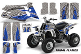 ATV Graphics Kit Quad Decal Sticker Wrap For Yamaha Banshee 350 1987-2005 TRIBAL BLUE SILVER