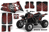 ATV Graphics Kit Quad Decal Sticker Wrap For Yamaha Banshee 350 1987-2005 WIDOW RED BLACK