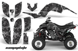 ATV Decal Graphics Kit Quad Sticker Wrap For Yamaha Raptor 660 2001-2005 CAMOPLATE BLACK
