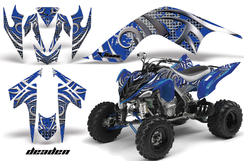 ATV Graphics Kit Quad Decal Sticker Wrap For Yamaha Raptor 700 2006-2012 DEADEN BLUE-atv motorcycle utv parts accessories gear helmets jackets gloves pantsAll Terrain Depot