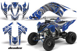 ATV Graphics Kit Quad Decal Sticker Wrap For Yamaha Raptor 700 2006-2012 DEADEN BLUE