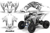 ATV Graphics Kit Quad Decal Sticker Wrap For Yamaha Raptor 700 2006-2012 DEADEN WHITE