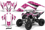 ATV Graphics Kit Quad Decal Sticker Wrap For Yamaha Raptor 700 2006-2012 PLAID PINK