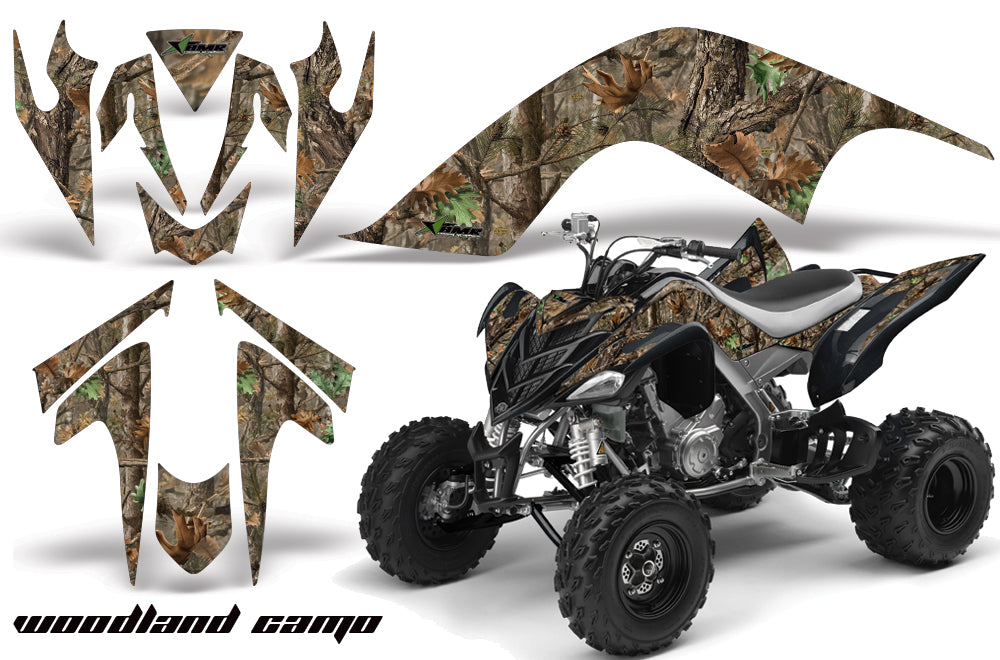 ATV Graphics Kit Quad Decal Sticker Wrap For Yamaha Raptor 700 2006-2012 WOODLAND CAMO-atv motorcycle utv parts accessories gear helmets jackets gloves pantsAll Terrain Depot
