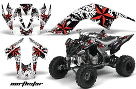 ATV Graphics Kit Quad Decal Sticker Wrap For Yamaha Raptor 700 2006-2012 NORTHSTAR RED WHITE-atv motorcycle utv parts accessories gear helmets jackets gloves pantsAll Terrain Depot