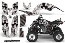 Load image into Gallery viewer, ATV Decal Graphics Kit Quad Sticker Wrap For Yamaha Raptor 660 2001-2005 MELTDOWN BLACK WHITE-atv motorcycle utv parts accessories gear helmets jackets gloves pantsAll Terrain Depot
