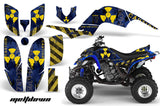 ATV Decal Graphics Kit Quad Sticker Wrap For Yamaha Raptor 660 2001-2005 MELTDOWN BLUE YELLOW