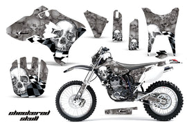 Dirt Bike Graphics Kit Decal Wrap For Yamaha WR250F WR450F 2003-2004 CHECKERED CHROME SILVER-atv motorcycle utv parts accessories gear helmets jackets gloves pantsAll Terrain Depot