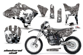 Graphics Kit Decal Sticker Wrap + # Plates For Yamaha WR250F WR450F 2003-2004 CHECKERED CHROME SILVER-atv motorcycle utv parts accessories gear helmets jackets gloves pantsAll Terrain Depot
