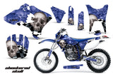 Dirt Bike Graphics Kit Decal Wrap For Yamaha WR250F WR450F 2003-2004 CHECKERED SILVER BLUE