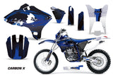 Dirt Bike Graphics Kit Decal Wrap For Yamaha WR250F WR450F 2003-2004 CARBONX BLUE