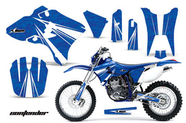 Dirt Bike Graphics Kit Decal Wrap For Yamaha WR250F WR450F 2003-2004 CONTENDER WHITE BLUE-atv motorcycle utv parts accessories gear helmets jackets gloves pantsAll Terrain Depot