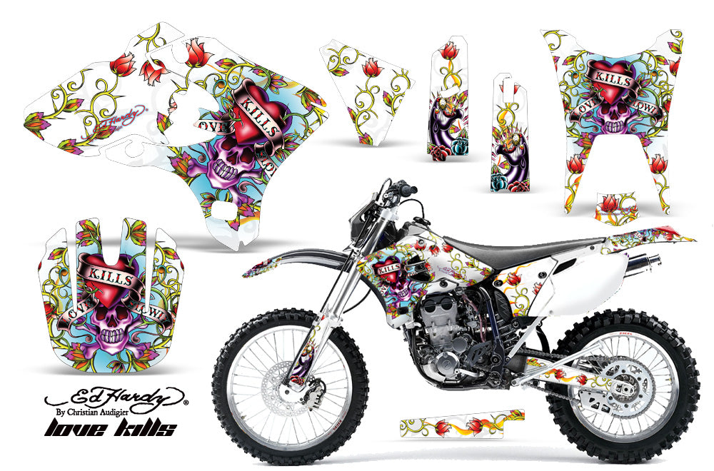 Dirt Bike Graphics Kit Decal Wrap For Yamaha WR250F WR450F 2003-2004 EDHLK WHITE-atv motorcycle utv parts accessories gear helmets jackets gloves pantsAll Terrain Depot