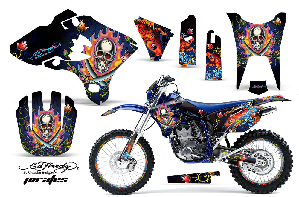 Graphics Kit Decal Sticker Wrap + # Plates For Yamaha WR250F WR450F 2003-2004 EDHP BLUE-atv motorcycle utv parts accessories gear helmets jackets gloves pantsAll Terrain Depot