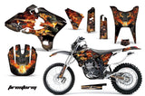 Dirt Bike Graphics Kit Decal Wrap For Yamaha WR250F WR450F 2003-2004 FIRESTORM BLACK