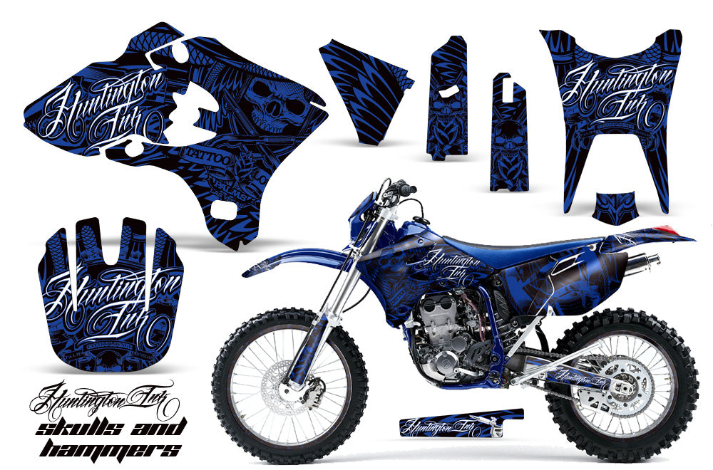 Graphics Kit Decal Sticker Wrap + # Plates For Yamaha WR250F WR450F 2003-2004 HISH BLUE-atv motorcycle utv parts accessories gear helmets jackets gloves pantsAll Terrain Depot