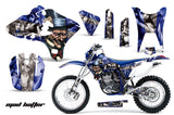 Dirt Bike Graphics Kit Decal Wrap For Yamaha WR250F WR450F 2003-2004 HATTER BLUE SILVER