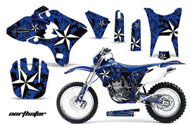 Dirt Bike Graphics Kit Decal Wrap For Yamaha WR250F WR450F 2003-2004 NORTHSTAR BLUE-atv motorcycle utv parts accessories gear helmets jackets gloves pantsAll Terrain Depot