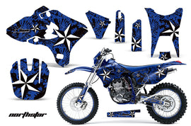 Graphics Kit Decal Sticker Wrap + # Plates For Yamaha WR250F WR450F 2003-2004 NORTHSTAR BLUE-atv motorcycle utv parts accessories gear helmets jackets gloves pantsAll Terrain Depot
