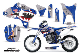 Dirt Bike Graphics Kit Decal Wrap For Yamaha WR250F WR450F 2003-2004 WARHAWK BLUE-atv motorcycle utv parts accessories gear helmets jackets gloves pantsAll Terrain Depot