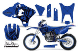 Graphics Kit Decal Sticker Wrap + # Plates For Yamaha WR250F WR450F 2003-2004 RELOADED BLACK BLUE