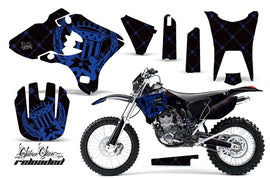 Graphics Kit Decal Sticker Wrap + # Plates For Yamaha WR250F WR450F 2003-2004 RELOADED BLUE BLACK-atv motorcycle utv parts accessories gear helmets jackets gloves pantsAll Terrain Depot