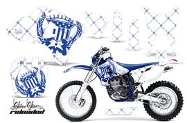 Dirt Bike Graphics Kit Decal Wrap For Yamaha WR250F WR450F 2003-2004 RELOADED BLUE WHITE-atv motorcycle utv parts accessories gear helmets jackets gloves pantsAll Terrain Depot