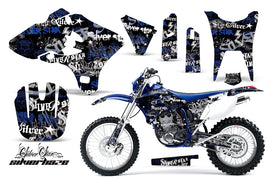 Dirt Bike Graphics Kit Decal Wrap For Yamaha WR250F WR450F 2003-2004 SSSH BLUE BLACK-atv motorcycle utv parts accessories gear helmets jackets gloves pantsAll Terrain Depot