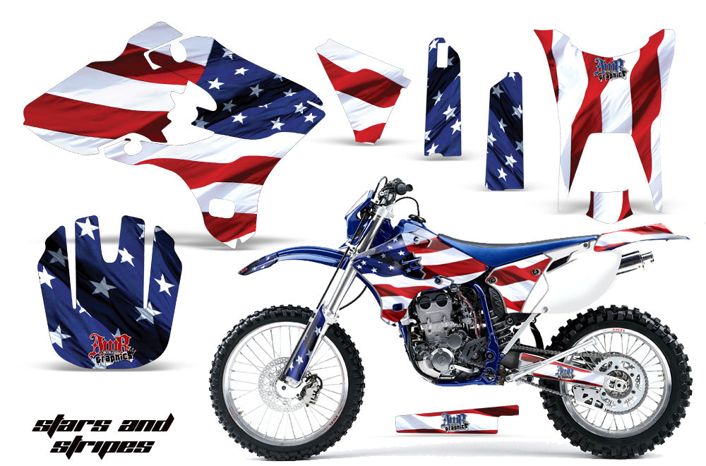 Dirt Bike Graphics Kit Decal Wrap For Yamaha WR250F WR450F 2003-2004 USA FLAG-atv motorcycle utv parts accessories gear helmets jackets gloves pantsAll Terrain Depot