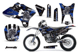 Graphics Kit Decal Sticker Wrap + # Plates For Yamaha WR250F WR450F 2003-2004 TOXIC BLUE BLACK