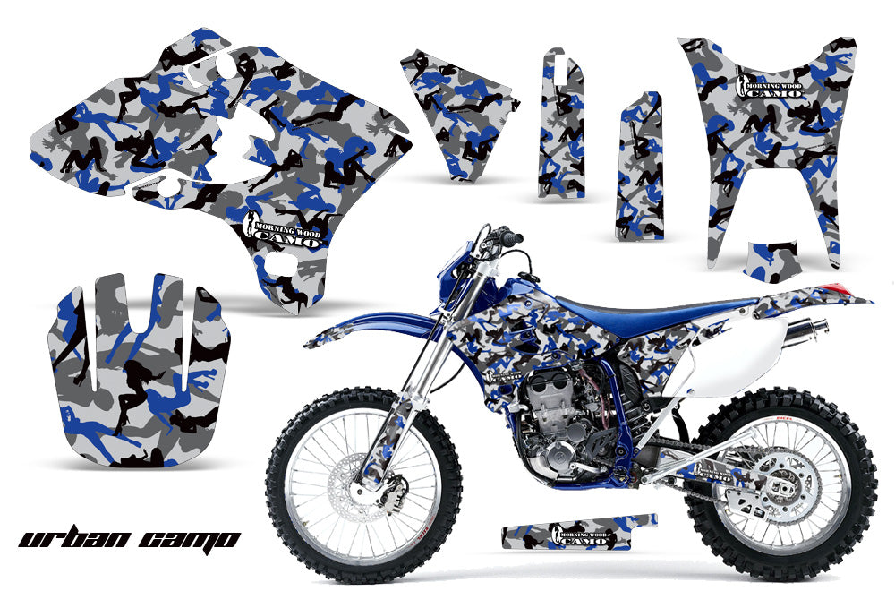 Dirt Bike Graphics Kit Decal Wrap For Yamaha WR250F WR450F 2003-2004 URBAN CAMO BLUE-atv motorcycle utv parts accessories gear helmets jackets gloves pantsAll Terrain Depot