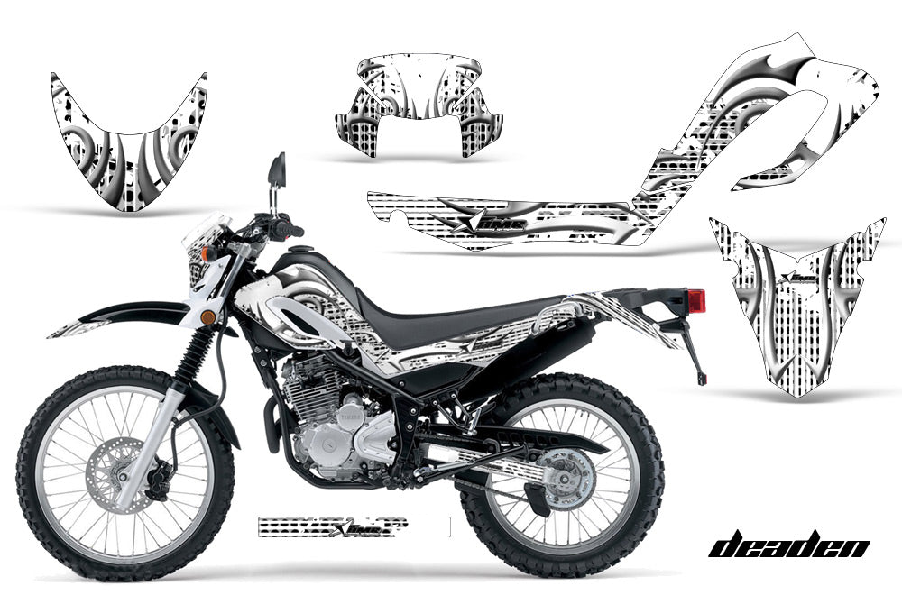 Dirt Bike Decal Graphic Kit MX Sticker Wrap For Yamaha XT250X 2006-2018 DEADEN WHITE-atv motorcycle utv parts accessories gear helmets jackets gloves pantsAll Terrain Depot