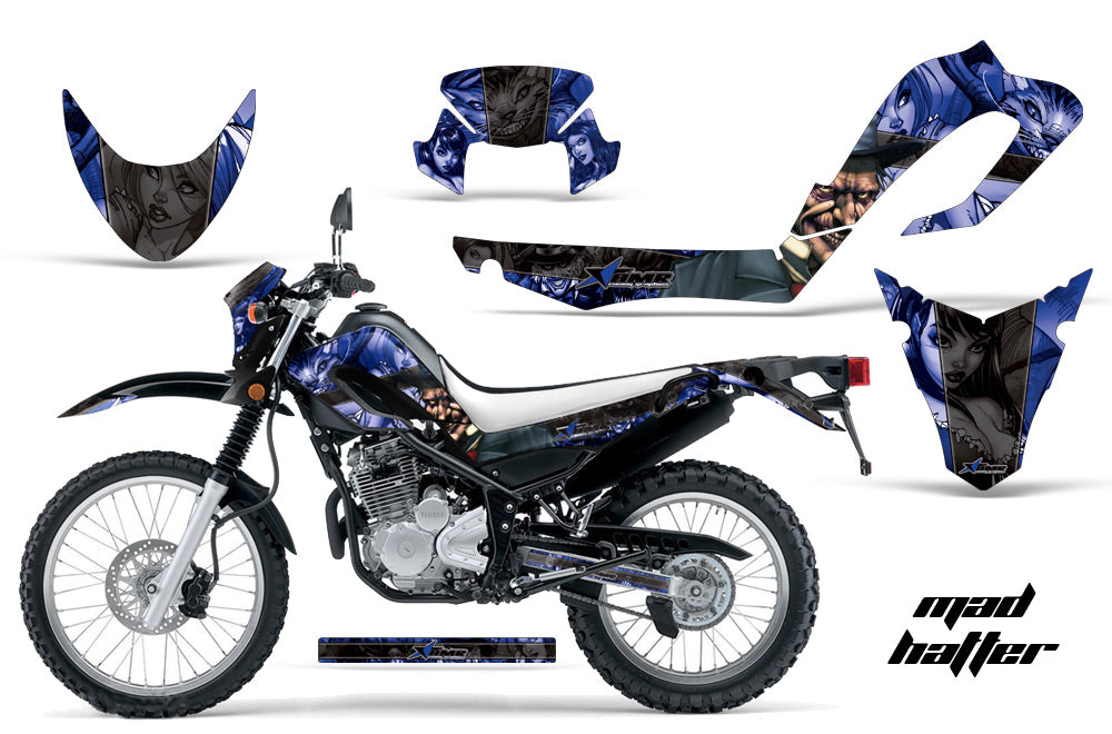 Dirt Bike Decal Graphic Kit MX Sticker Wrap For Yamaha XT250X 2006-2018 HATTER BLUE BLACK-atv motorcycle utv parts accessories gear helmets jackets gloves pantsAll Terrain Depot