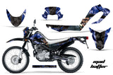 Dirt Bike Decal Graphic Kit MX Sticker Wrap For Yamaha XT250X 2006-2018 HATTER BLUE BLACK