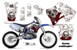 Dirt Bike Graphics Kit Decal Sticker Wrap For Yamaha YZ125 YZ250 1996-2001 BONES WHITE-atv motorcycle utv parts accessories gear helmets jackets gloves pantsAll Terrain Depot