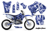 Dirt Bike Graphics Kit Decal Sticker Wrap For Yamaha YZ125 YZ250 1996-2001 BUTTERFLIES WHITE BLUE