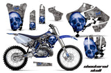 Dirt Bike Graphics Kit Decal Sticker Wrap For Yamaha YZ125 YZ250 1996-2001 CHECKERED BLUE SILVER