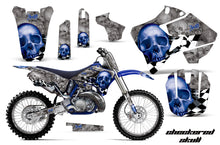 Load image into Gallery viewer, Graphics Kit Decal Sticker Wrap + # Plates For Yamaha YZ125 YZ250 1996-2001 CHECKERED BLUE SILVER-atv motorcycle utv parts accessories gear helmets jackets gloves pantsAll Terrain Depot