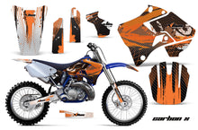Load image into Gallery viewer, Dirt Bike Graphics Kit Decal Sticker Wrap For Yamaha YZ125 YZ250 1996-2001 CARBONX ORANGE-atv motorcycle utv parts accessories gear helmets jackets gloves pantsAll Terrain Depot