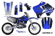 Load image into Gallery viewer, Dirt Bike Graphics Kit Decal Sticker Wrap For Yamaha YZ125 YZ250 1996-2001 CARBONX BLUE-atv motorcycle utv parts accessories gear helmets jackets gloves pantsAll Terrain Depot