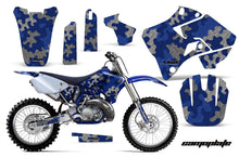 Load image into Gallery viewer, Dirt Bike Graphics Kit Decal Sticker Wrap For Yamaha YZ125 YZ250 1996-2001 CAMOPLATE BLUE-atv motorcycle utv parts accessories gear helmets jackets gloves pantsAll Terrain Depot