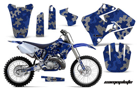 Dirt Bike Graphics Kit Decal Sticker Wrap For Yamaha YZ125 YZ250 1996-2001 CAMOPLATE BLUE-atv motorcycle utv parts accessories gear helmets jackets gloves pantsAll Terrain Depot