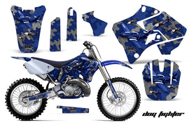 Dirt Bike Graphics Kit Decal Sticker Wrap For Yamaha YZ125 YZ250 1996-2001 DOG FIGHTER BLUE-atv motorcycle utv parts accessories gear helmets jackets gloves pantsAll Terrain Depot