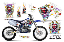 Dirt Bike Graphics Kit Decal Sticker Wrap For Yamaha YZ125 YZ250 1996-2001 EDHLK WHITE-atv motorcycle utv parts accessories gear helmets jackets gloves pantsAll Terrain Depot