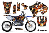 Dirt Bike Graphics Kit Decal Sticker Wrap For Yamaha YZ125 YZ250 1996-2001 FIRESTORM BLACK