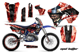 Graphics Kit Decal Sticker Wrap + # Plates For Yamaha YZ125 YZ250 1996-2001 HATTER RED BLACK-atv motorcycle utv parts accessories gear helmets jackets gloves pantsAll Terrain Depot