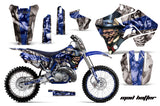 Dirt Bike Graphics Kit Decal Sticker Wrap For Yamaha YZ125 YZ250 1996-2001 HATTER BLUE SILVER