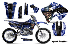 Graphics Kit Decal Sticker Wrap + # Plates For Yamaha YZ125 YZ250 1996-2001 HATTER BLACK BLUE-atv motorcycle utv parts accessories gear helmets jackets gloves pantsAll Terrain Depot